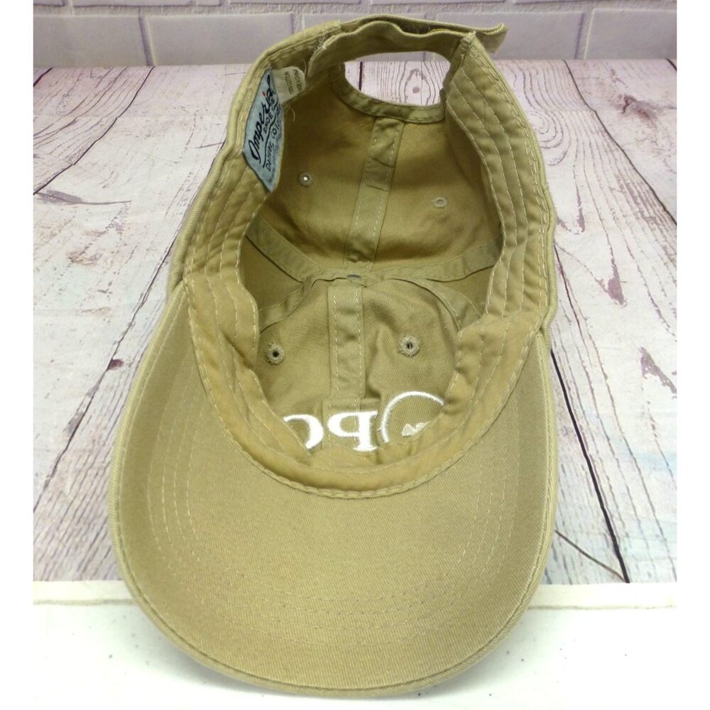 PGA Khaki Adjustable Golf Hat By Imperial Sports With Embroidered Logo - Picture 6 of 8